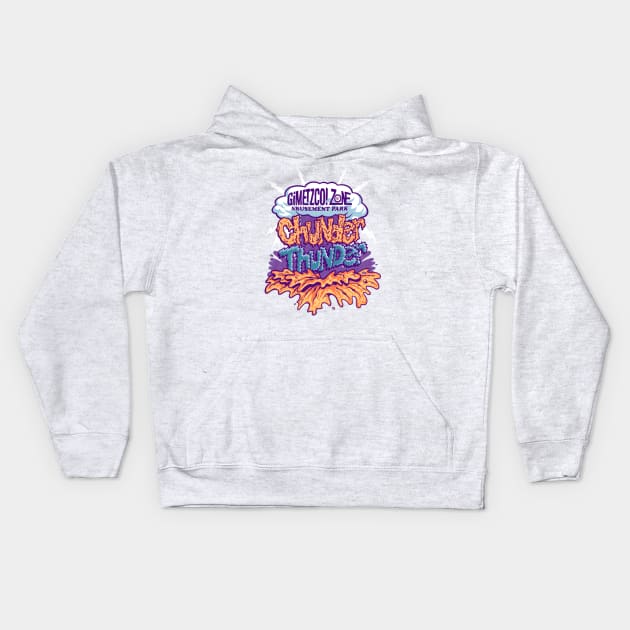 CHUNDER THUNDER Front/back Kids Hoodie by GiMETZCO!